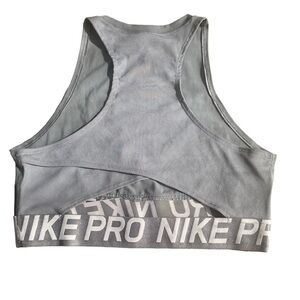 Nike‎ Pro Gray/Grey Mesh Racerback Crop Top
